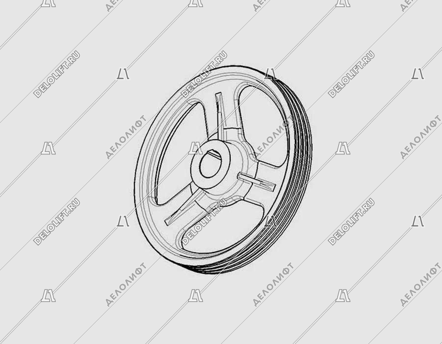 Канатоведущий шкив (КВШ), 525х3х10,5, d - 70мм