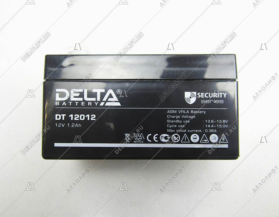 Аккумулятор, DT 12012, 12В, 1,2Ач, DELTA