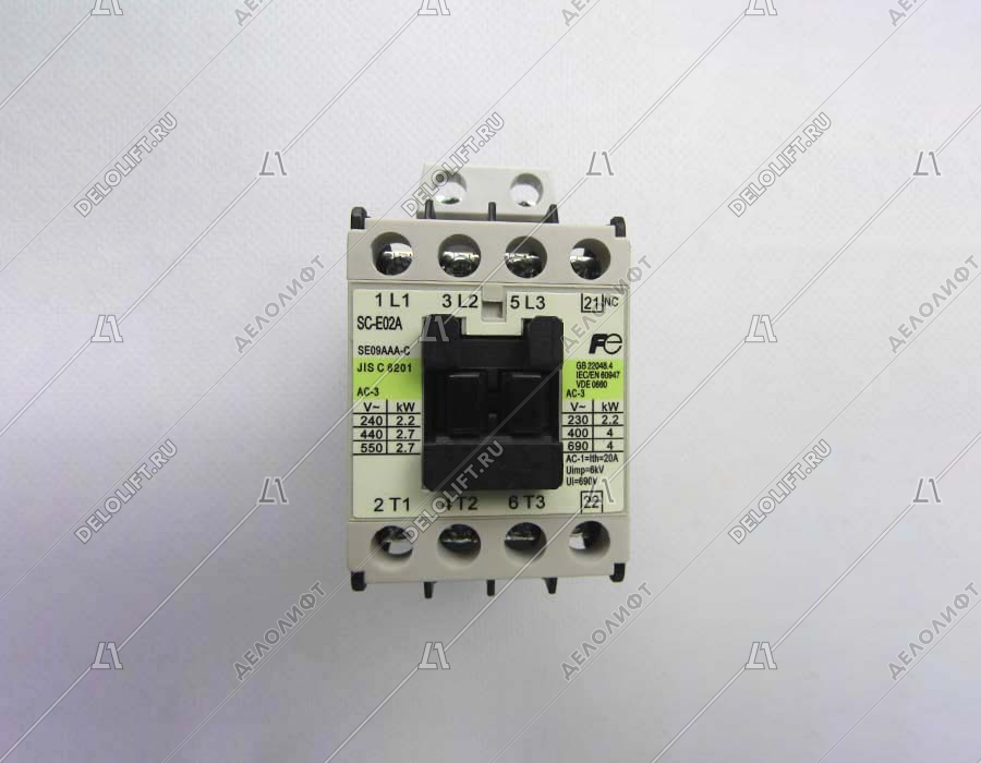 Контактор, SC-E02A, 1NC+4NO, 110В