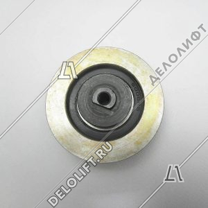 Ролик каретки дверей кабины, DO2000, D2200, TECHNA, D - 76 мм, H - 20 мм, резиновая поверхность