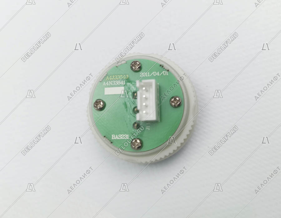 Кнопка вызова/приказа, BAS231, 8 этаж, с кодом Брайля, белая подсветка