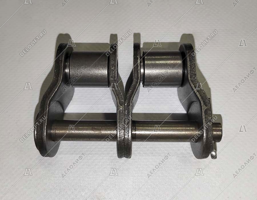 Переходное звено, двухрядной цепи привода поручня эскалатора, шаг - 31,75 мм, тип B, усиленное (HY)