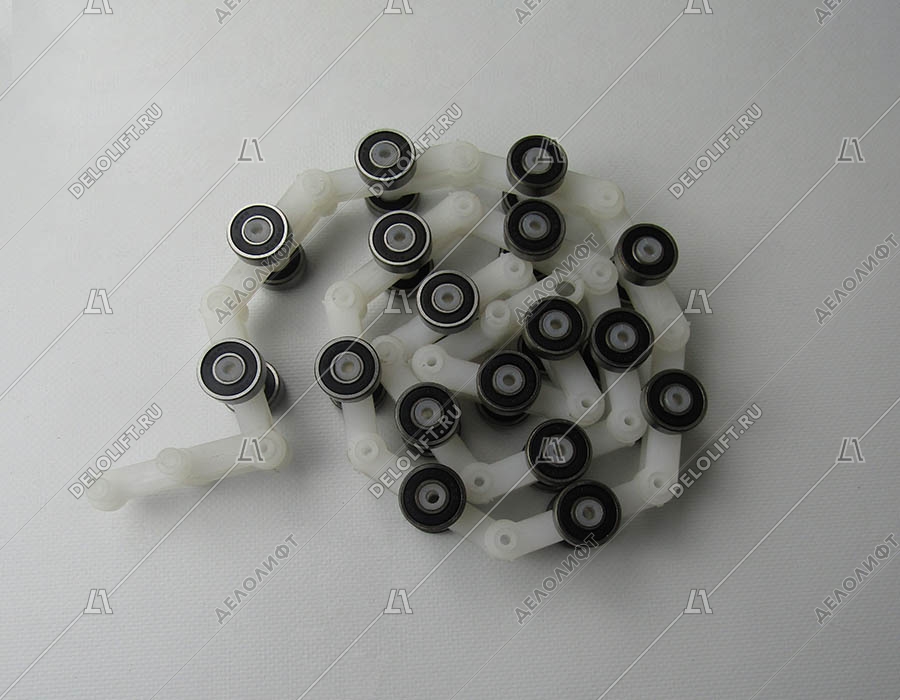 Цепь отклоняющая/огибающая/обводная, 17 звеньев, одинарная вилка