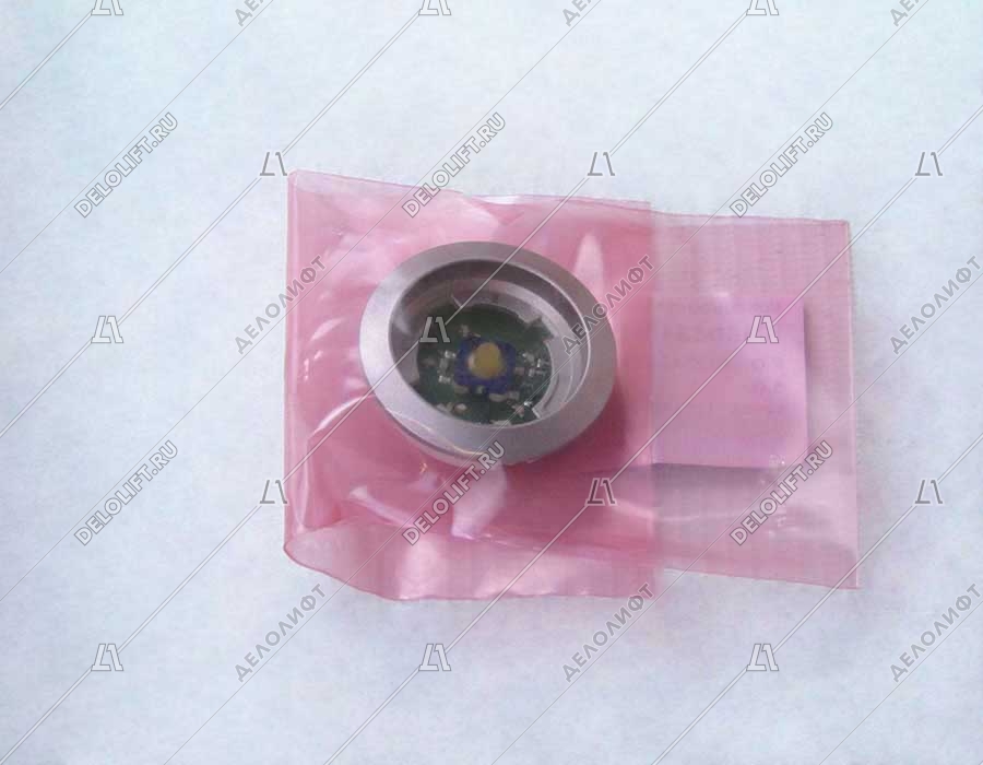 Базовый элемент кнопки приказа, серый корпус, янтарная подсветка, KM804343G02