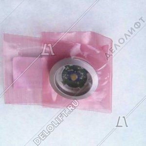 Базовый элемент кнопки приказа, серый корпус, янтарная подсветка, KM804343G02