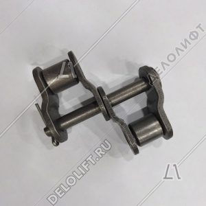 Переходное звено, двухрядной цепи привода поручня эскалатора, шаг - 19,05 мм, тип B