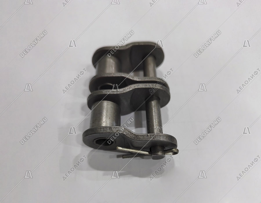 Переходное звено, двухрядной цепи привода поручня эскалатора, шаг - 19,05 мм, тип A