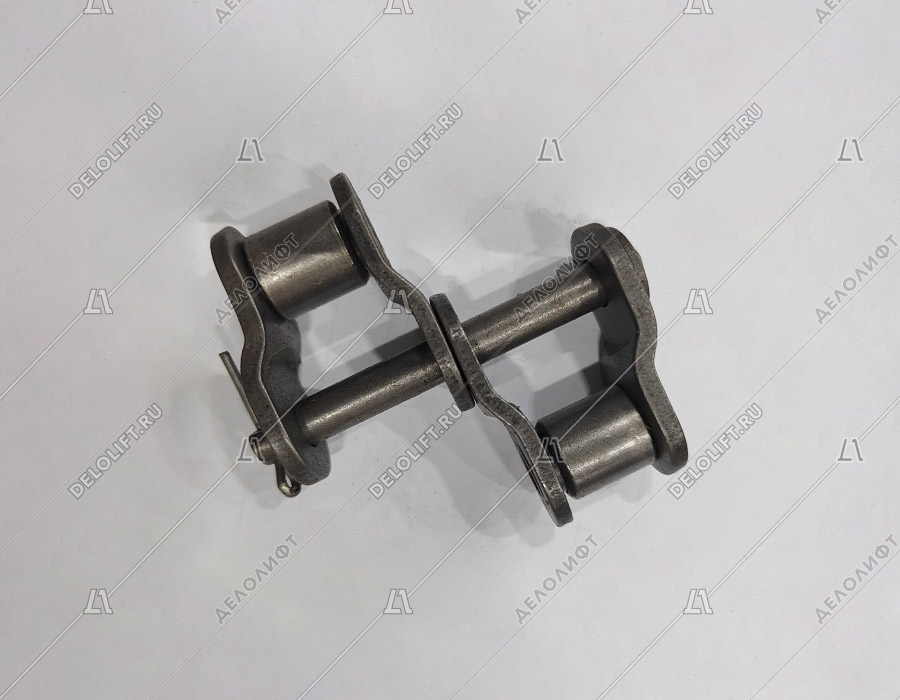 Переходное звено, двухрядной цепи привода поручня эскалатора, шаг - 19,05 мм, тип A