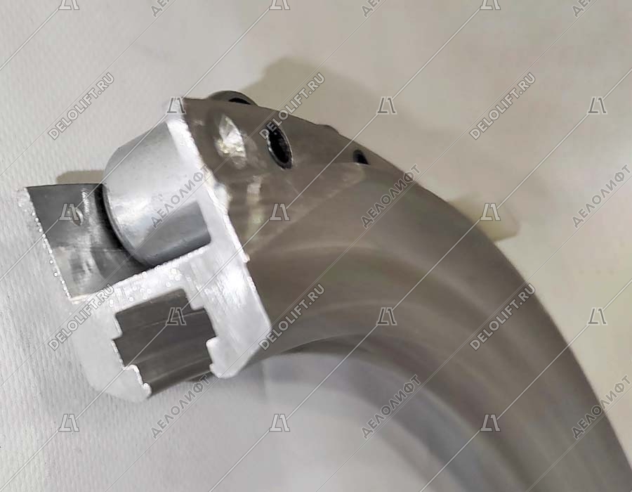 Алюминиевая основа огибающего участка, 506NCE, в сборе с роликами 17 штук, для балюстрады H - 930 мм