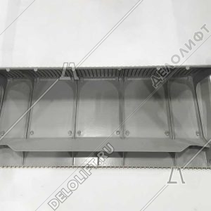 Ступень эскалатора, 1000 мм, 506 NCE, диаметр роликов - 76.2 мм, алюминий, окрашенная (серебро), 3 окрашенные линии демаркации