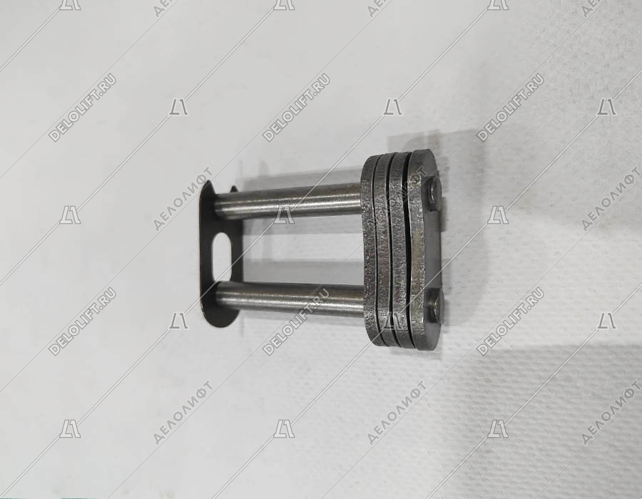 Соединительное звено, двухрядной цепи привода поручня эскалатора, шаг - 25,4 мм, тип A, усиленное (HY)