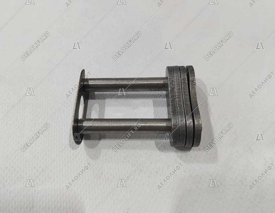 Соединительное звено, двухрядной цепи привода поручня эскалатора, шаг - 25,4 мм, тип A, усиленное (HY)