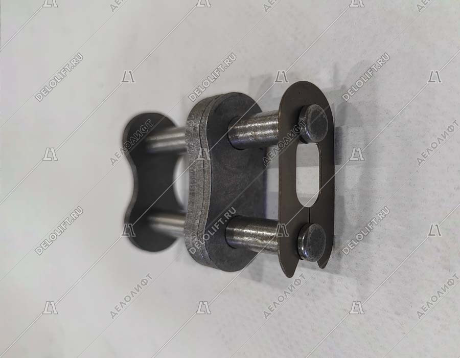 Переходное звено, двухрядной цепи привода поручня эскалатора, шаг - 25,4 мм, тип B, усиленное (HY)