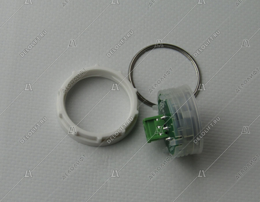 Кнопка вызова/приказа, Venus, -1 этаж, с кодом Брайля, красная подсветка (разъем MLK)