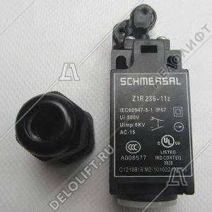 Выключатель концевой, Z1R 236-11Z, 1HO+1HЗ, с рычагом и роликом, самовозвратный
