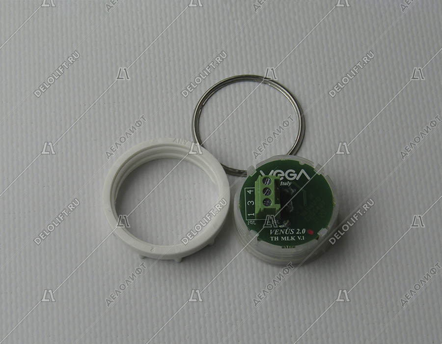 Кнопка вызова/приказа, Venus, 17 этаж, с кодом Брайля, красная подсветка (разъем MLK)