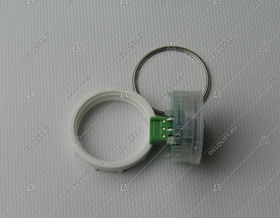 Кнопка вызова/приказа, Venus, 12 этаж, с кодом Брайля, красная подсветка (разъем MLK)