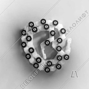 Цепь отклоняющая/огибающая/обводная, R20, 22 звена, новый тип, белые звенья