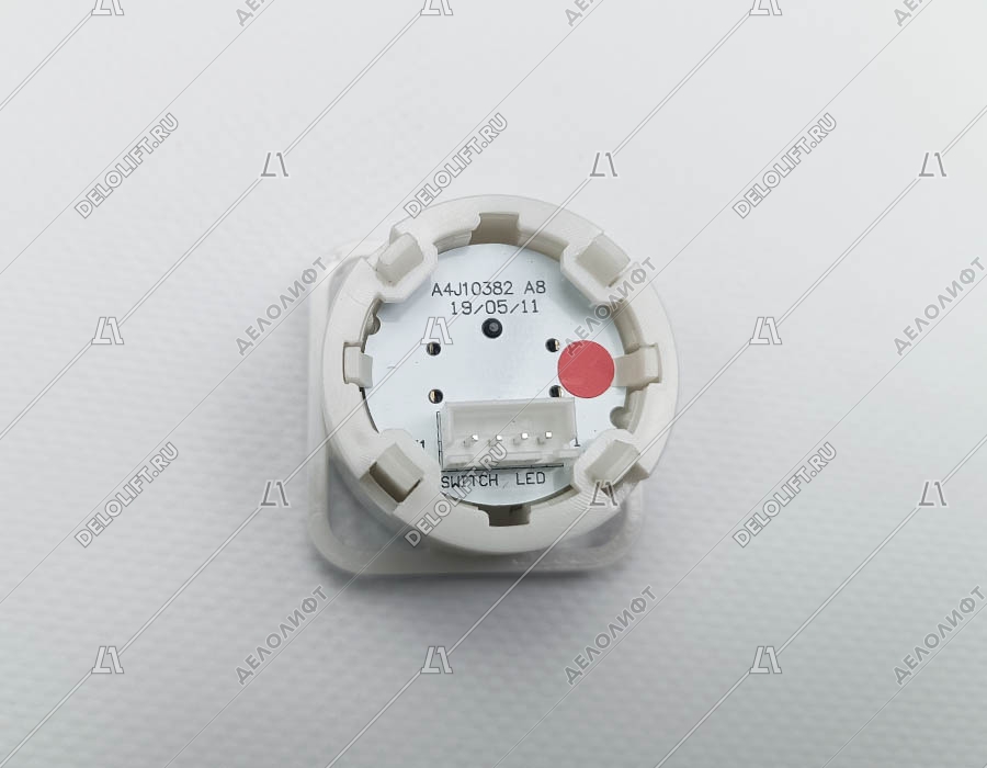 Кнопка, BA213, 8 этаж, круглая, красная индикация