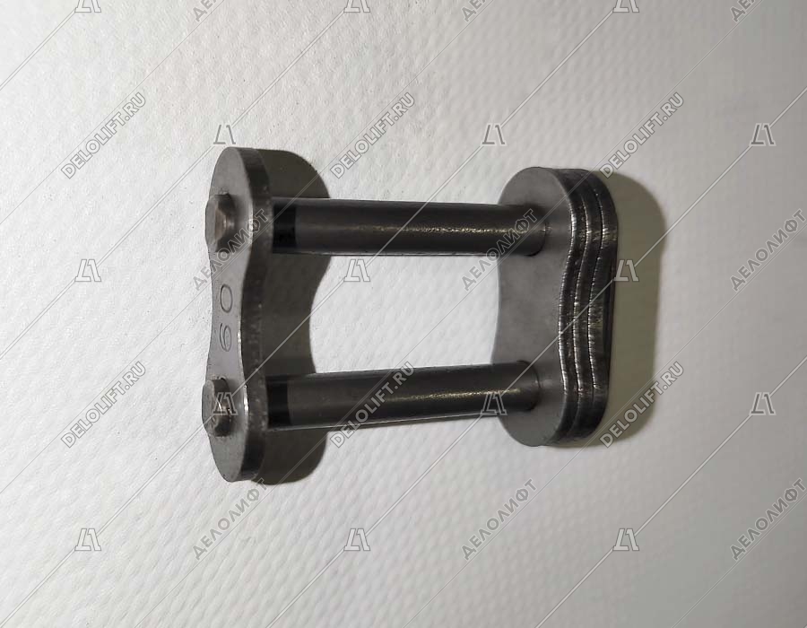 Соединительное звено, двухрядной цепи привода поручня эскалатора, шаг - 19,05 мм, тип A, усиленное (HY)