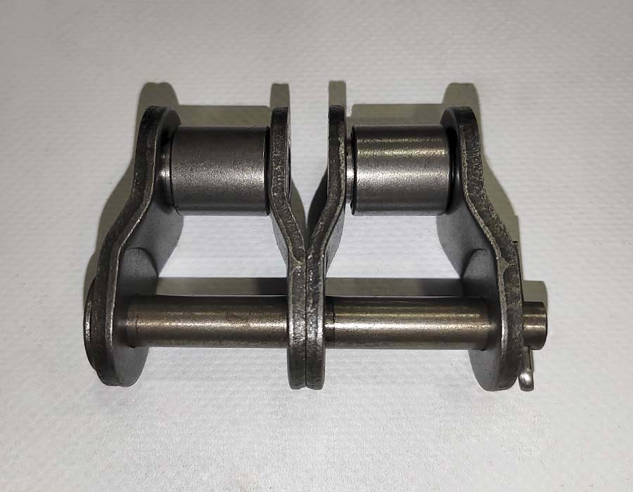 Переходное звено, двухрядной цепи привода поручня эскалатора, шаг - 31,75 мм, тип B, усиленное (HY)