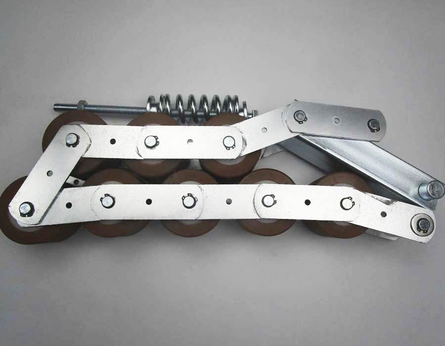 Прижимная цепь поручня, 508NCE, тип S1, 8 роликов, с пружиной и кронштейном