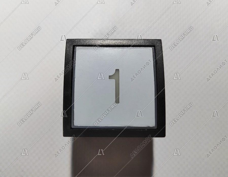 Кнопка вызова/приказа, STEP, 1 этаж, красная подсветка