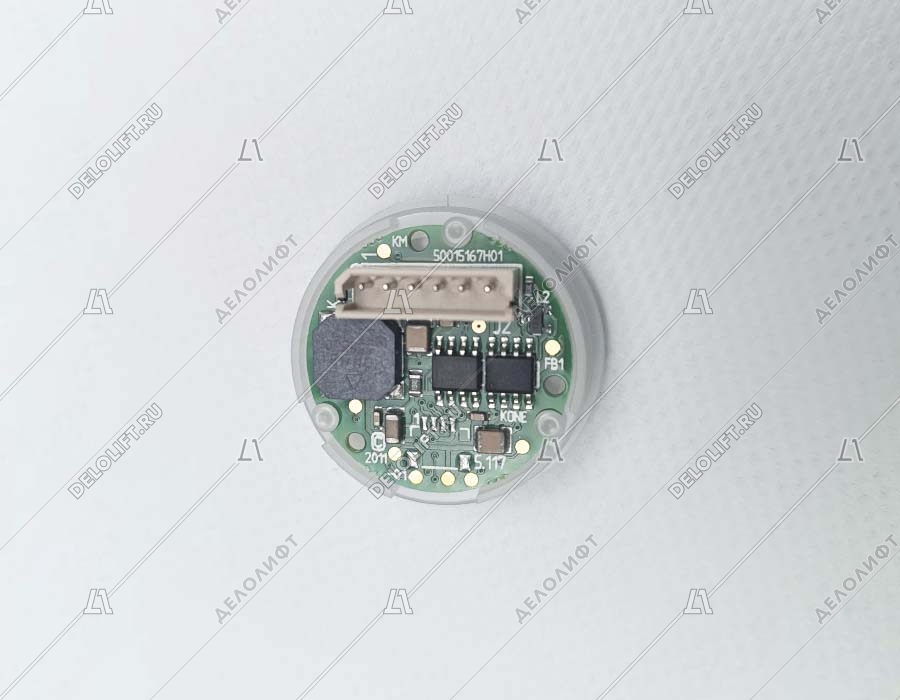 Базовый элемент кнопки вызова, прозрачный корпус, янтарная подсветка