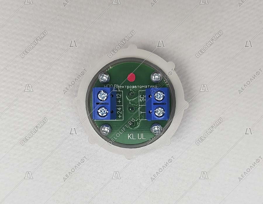 Кнопка вызова/приказа, ВК-32-5Б, открытие дверей, красная подсветка, с Брайлем (разъем MLB)