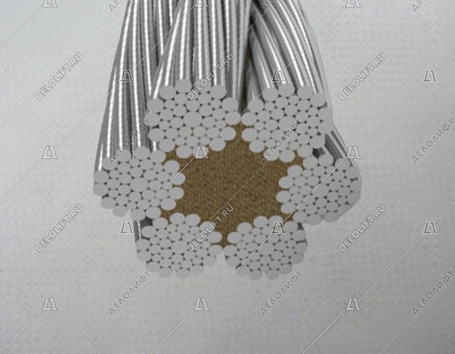 Канат/трос тяговый, d - 18 мм, ГОСТ 7668-80, 6х36+1о.с., 175кН, стальной