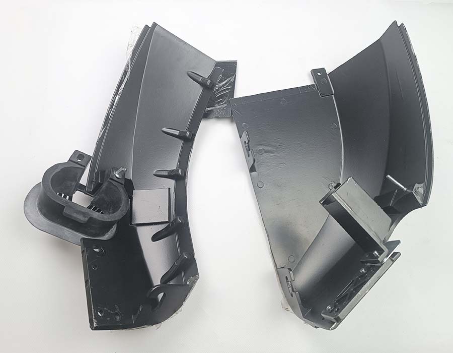 Фронтальная панель устья поручня, правая, металлическая