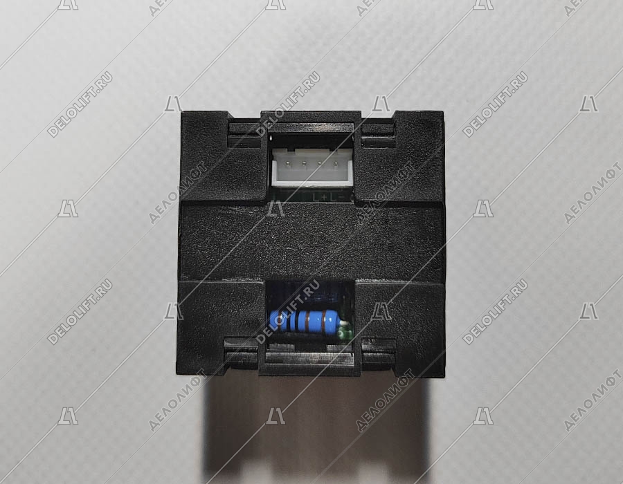 Кнопка вызова/приказа, квадратная, стрелка вниз, красная подсветка