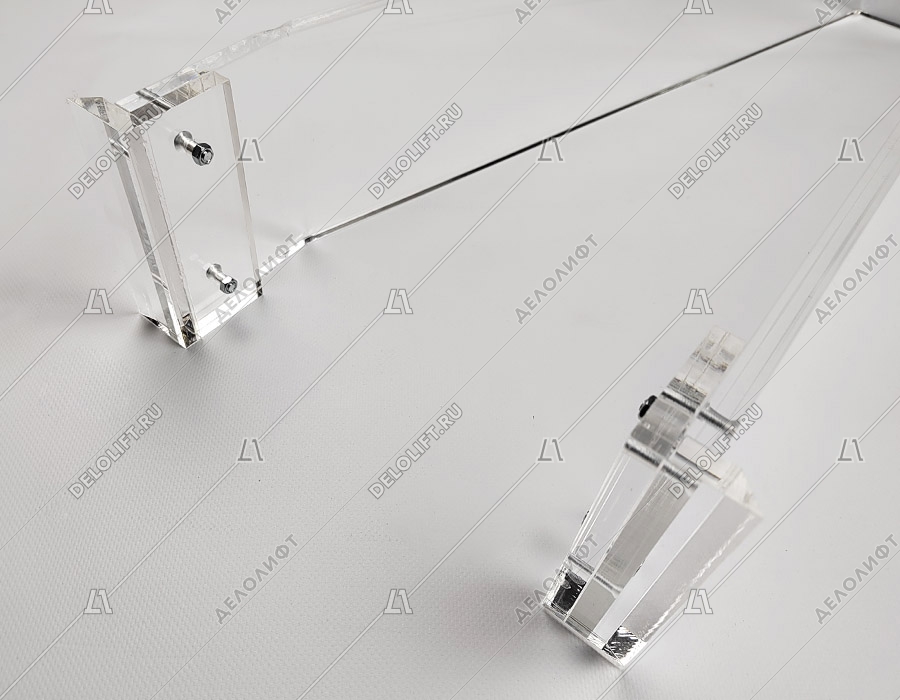 Отбойник эскалатора/траволатора, L - 230 мм, H - 570 мм, прозрачное оргстекло, толщина - 10 мм, ОРГПЛЕКС