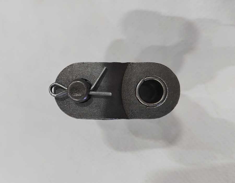 Соединительное звено, двухрядной цепи привода поручня эскалатора, шаг - 25,4 мм, тип B, усиленное (HY)