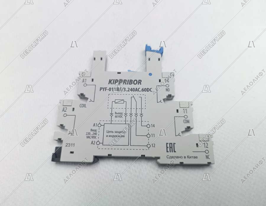 Колодка, KIPPRIBOR, PYF-011BE/3.240AC.60DC, для реле