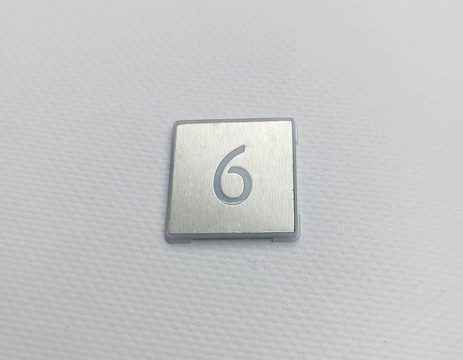 Нажимной элемент кнопки, этаж 6, квадратный, шлифованный