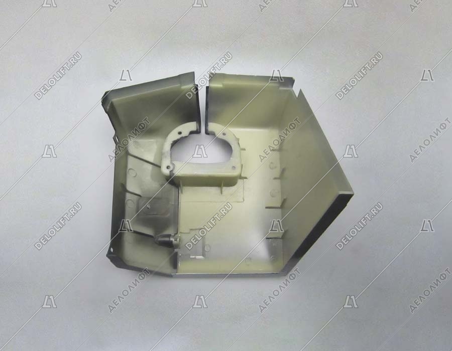 Фронтальная панель устья поручня, пластиковая, с устьем, с вырезом для индикатора, правая