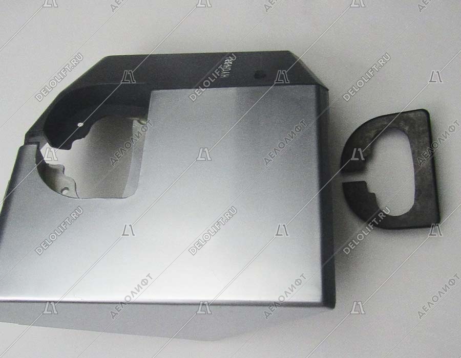 Фронтальная панель устья поручня, пластиковая, с устьем, с вырезом для индикатора, правая