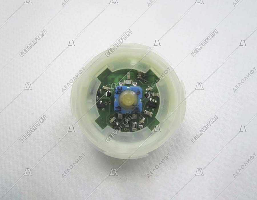 Базовый элемент кнопки вызова, открытие, без ободка, янтарная подсветка