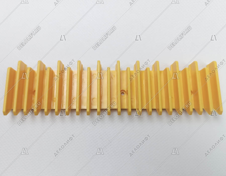 Демаркационная линия, центральная, L - 203 мм, жёлтая, пластик (ступень алюминий)