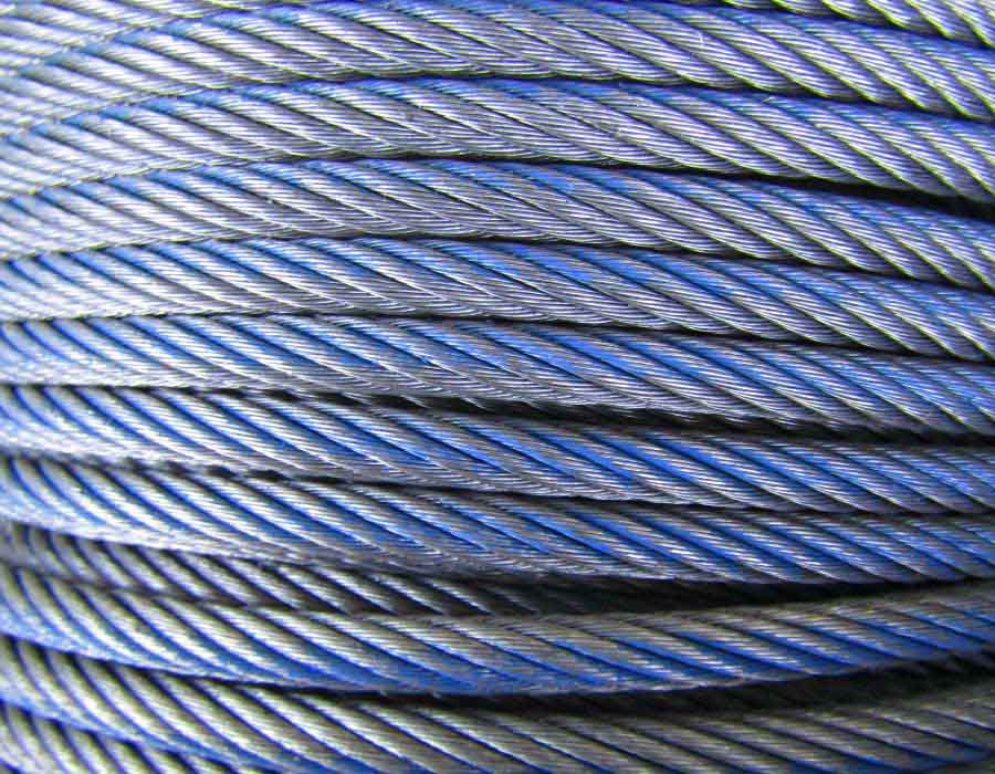 Канат/трос тяговый, d - 6 мм, 250T, 8х19W-IWRC, 1570/1770 Н/мм2, 26,8 кН, стальной