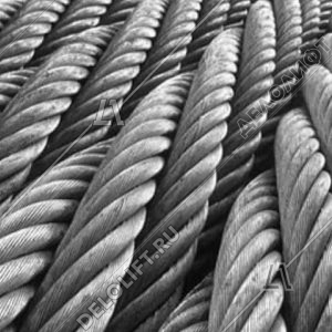 Канат/трос тяговый, d - 4,9 мм, ГОСТ 3069-80, 6х7+1о.с, 16кН, стальной, оцинкованный