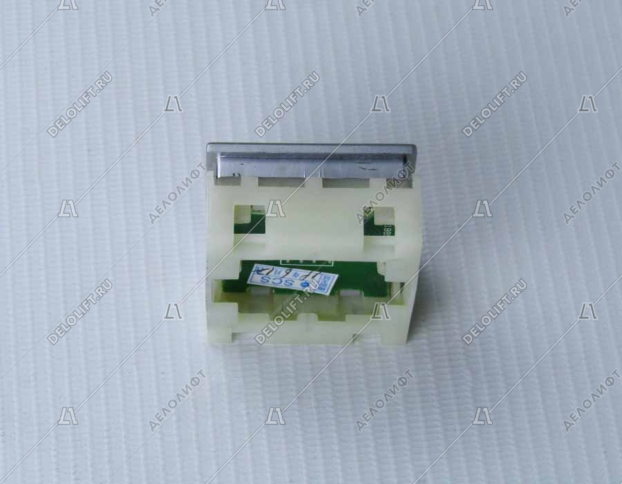 Кнопка вызова/приказа, тип KT40 STEP C, 40х40 мм, 3 этаж, красная подсветка, c Браилем