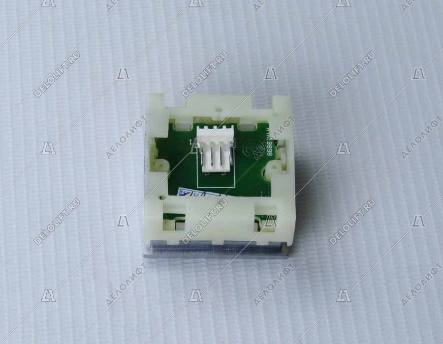 Кнопка вызова/приказа, тип KT40 STEP C, 40х40 мм, 3 этаж, красная подсветка, c Браилем