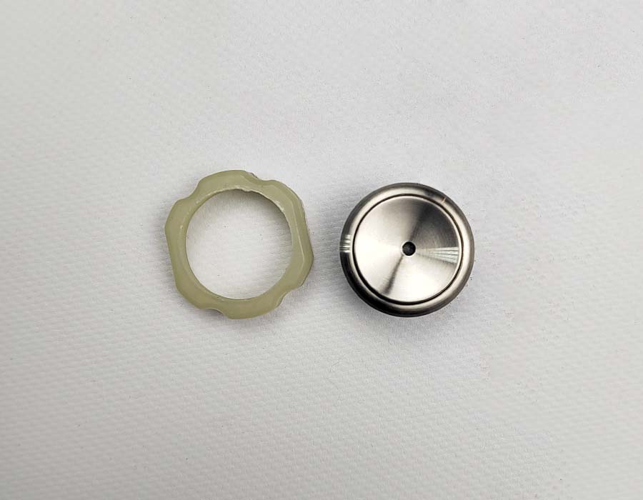 Кнопка вызова/приказа, КЛ-220-003 VR, антивандальная, зелёная подсветка