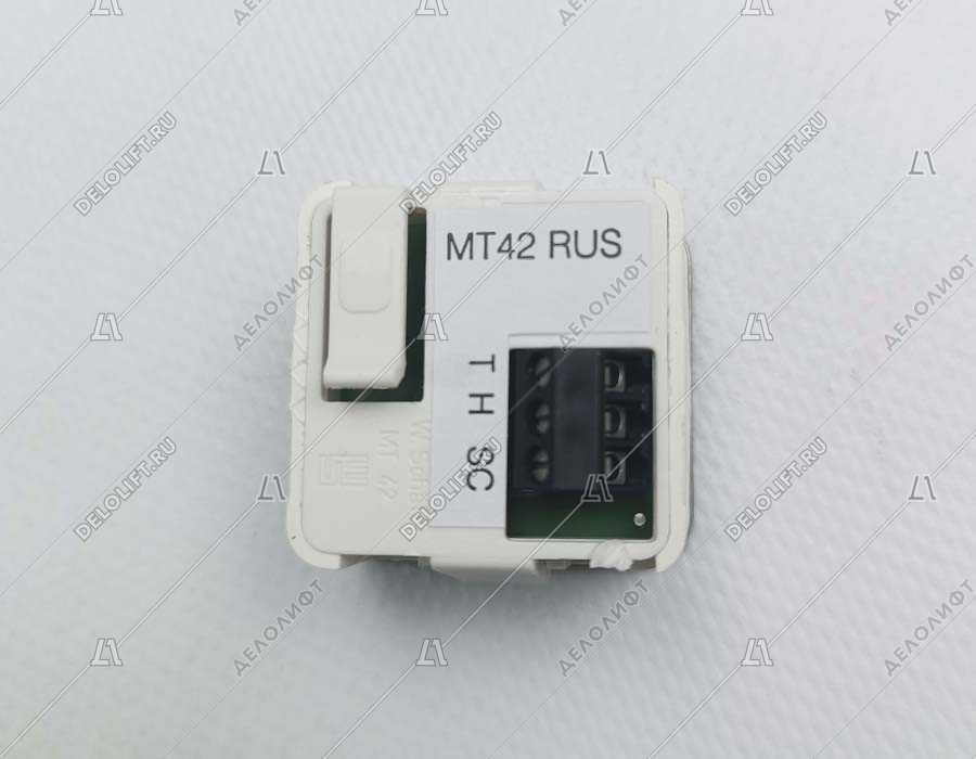 Кнопка вызова/приказа, MT42 RUS, 18 этаж, выдавленная надпись, красная подсветка, c Брайлем