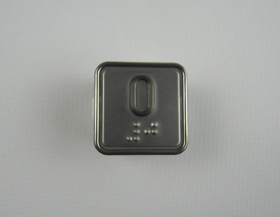 Кнопка вызова/приказа, MT42 RUS, 0 этаж, выдавленная надпись, красная подсветка, c Брайлем