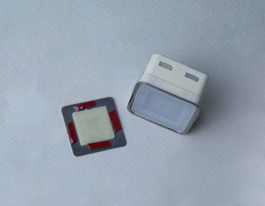 Кнопка вызова/приказа, квадратная, "2 этаж", с Брайлем