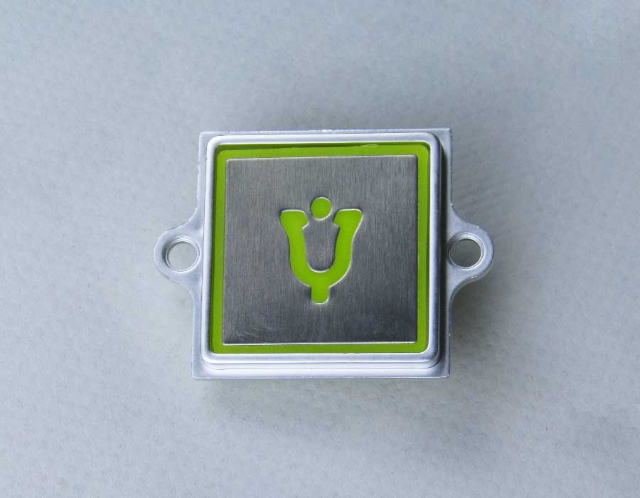 Кнопка приказа, квадратная, AVDBUT, тревога