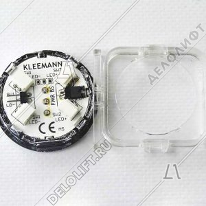 Кнопка приказа, круглая, "4" FMR BS красная   подсветка, с брайлем